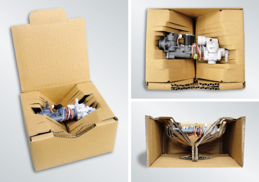 『内容物にフィットする緩衝機能付き包装箱』