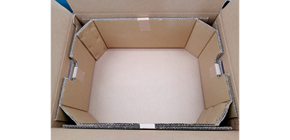 All-corrugated board packaging for hoist trolleys
