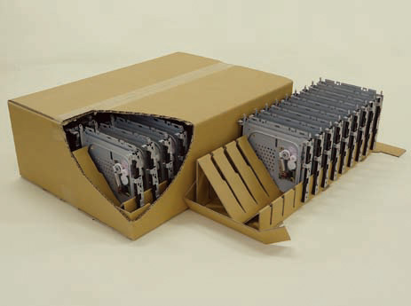 Corrugated package for audio mechanical assembly