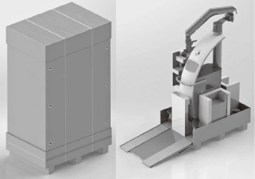 『大型医療支援ロボット用梱包材』