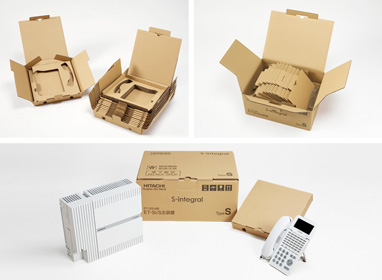 『空き箱片付け作業を時短する多機能ビジネスホン　S-integralシリーズ／NYC-Siシリーズの梱包箱』