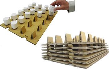 “Cardboard pad that can x faucet handles without touching their outside surface”