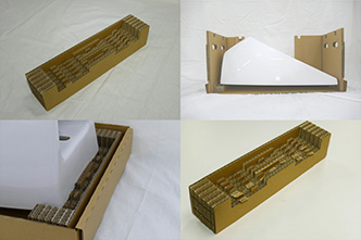 A Cushioning Technology for Different Sized Products Using a Single Cardboard