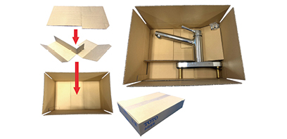 One-touch Packaging for Resource Saving / Labor Saving of Kitchen Faucets